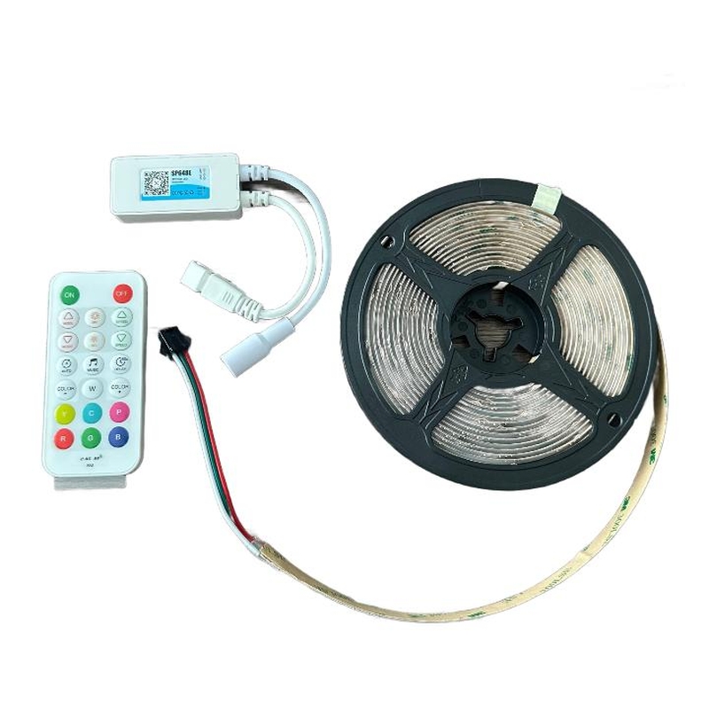 digitálny COB RGB LED pás + ovládanie,12W/m, 24VDC, 5m, 630LED/m