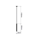 LED svietidlo závesné ROLLER39 biele, 5W, teplá biela, 230V, IP20